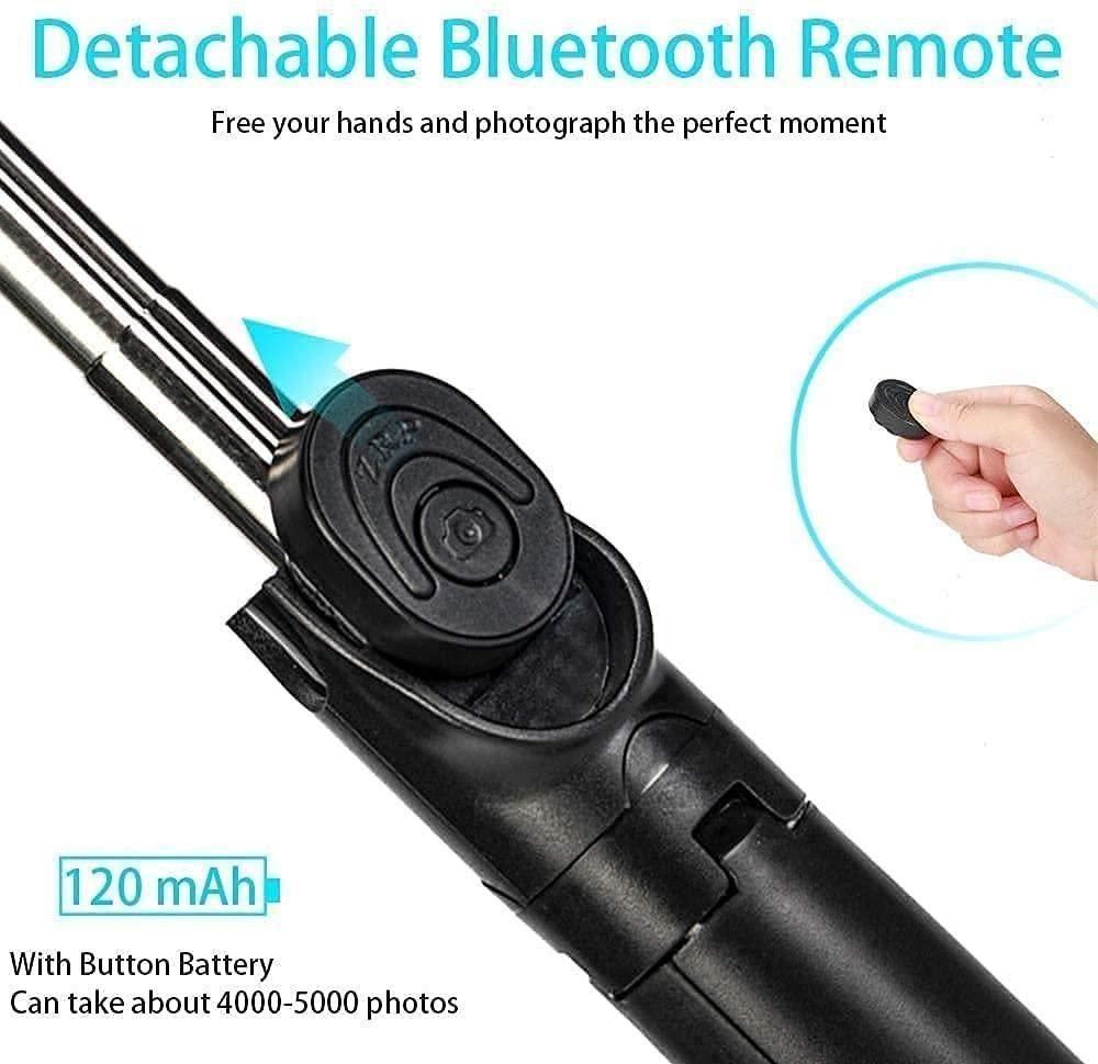 Extendable Flash 3-in-1 Selfie Stick Tripod with Bluetooth Remote™