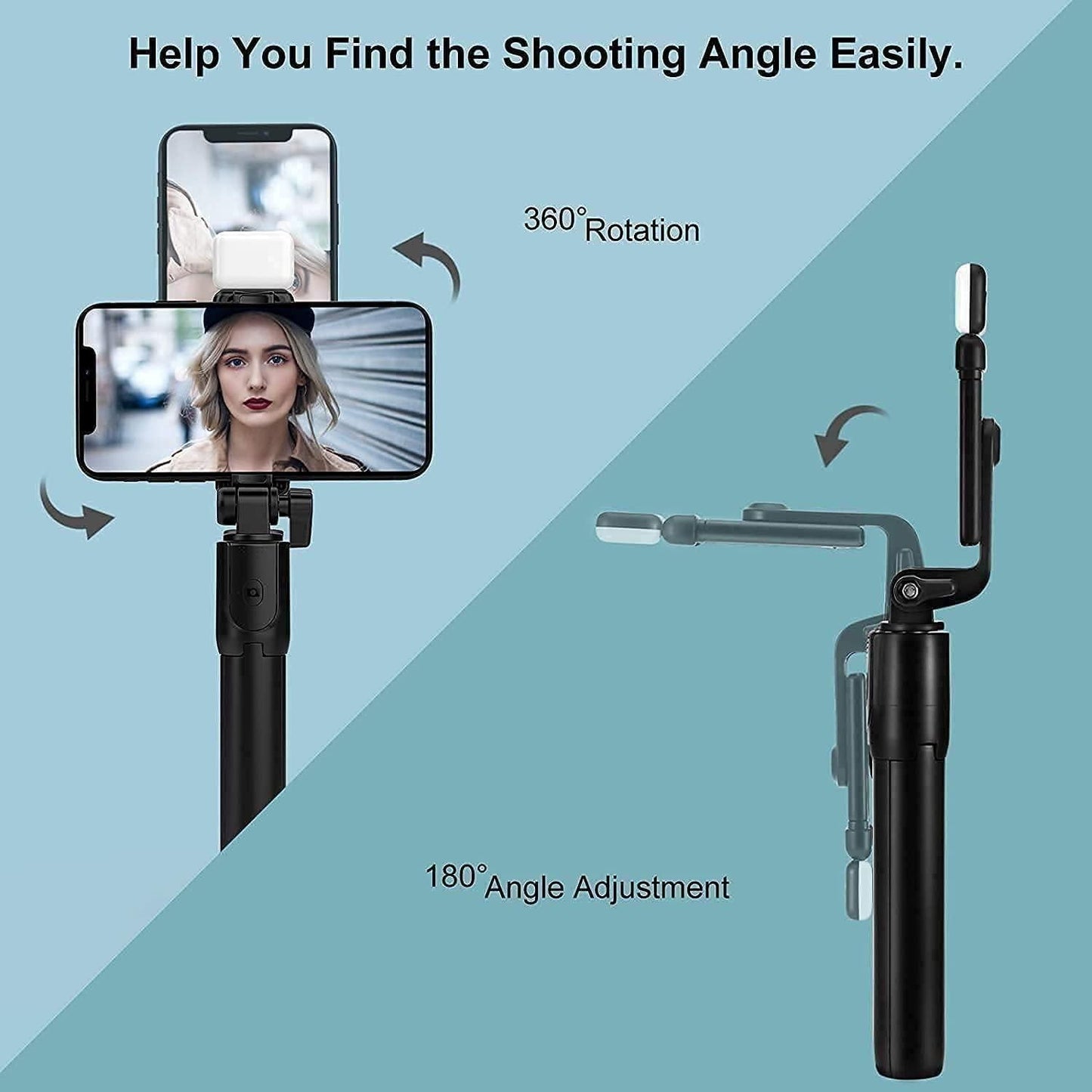 Extendable Flash 3-in-1 Selfie Stick Tripod with Bluetooth Remote™